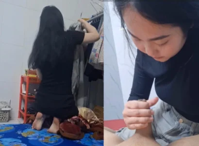Tôi qua chỗ thằng bạn ốm được thổi kèn thoải mái